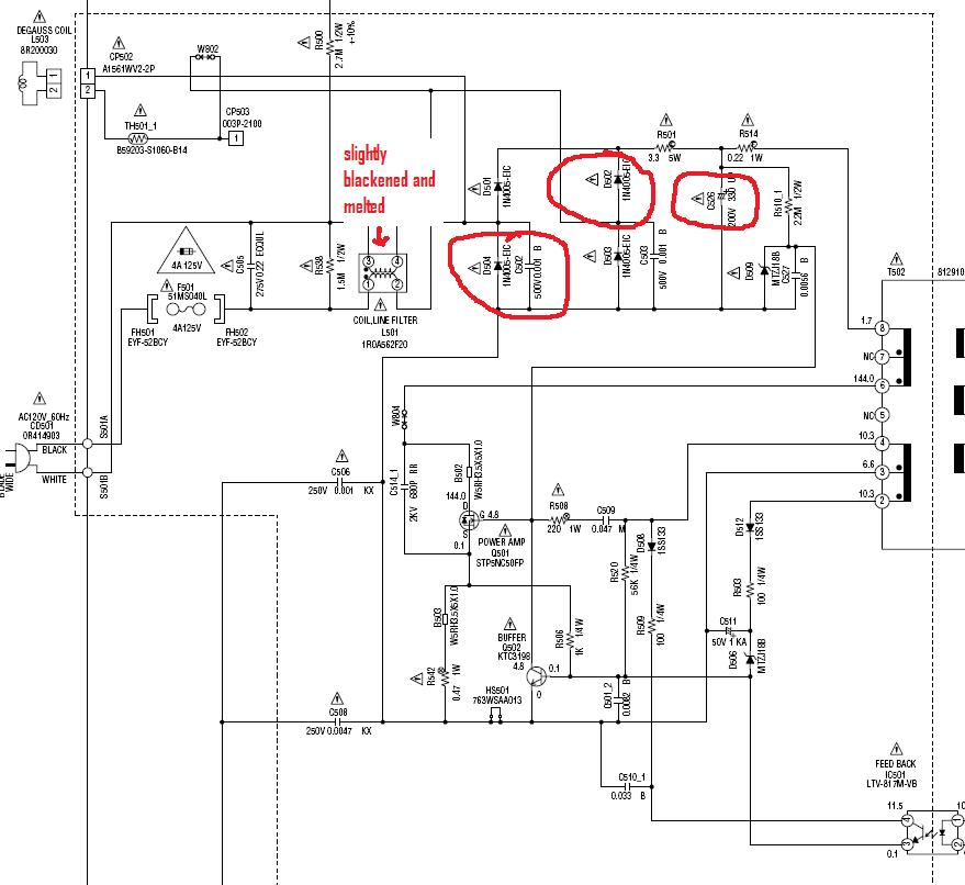 Sony Rear Projection TV Power Supply Diagram also Rear Projection TV ...
