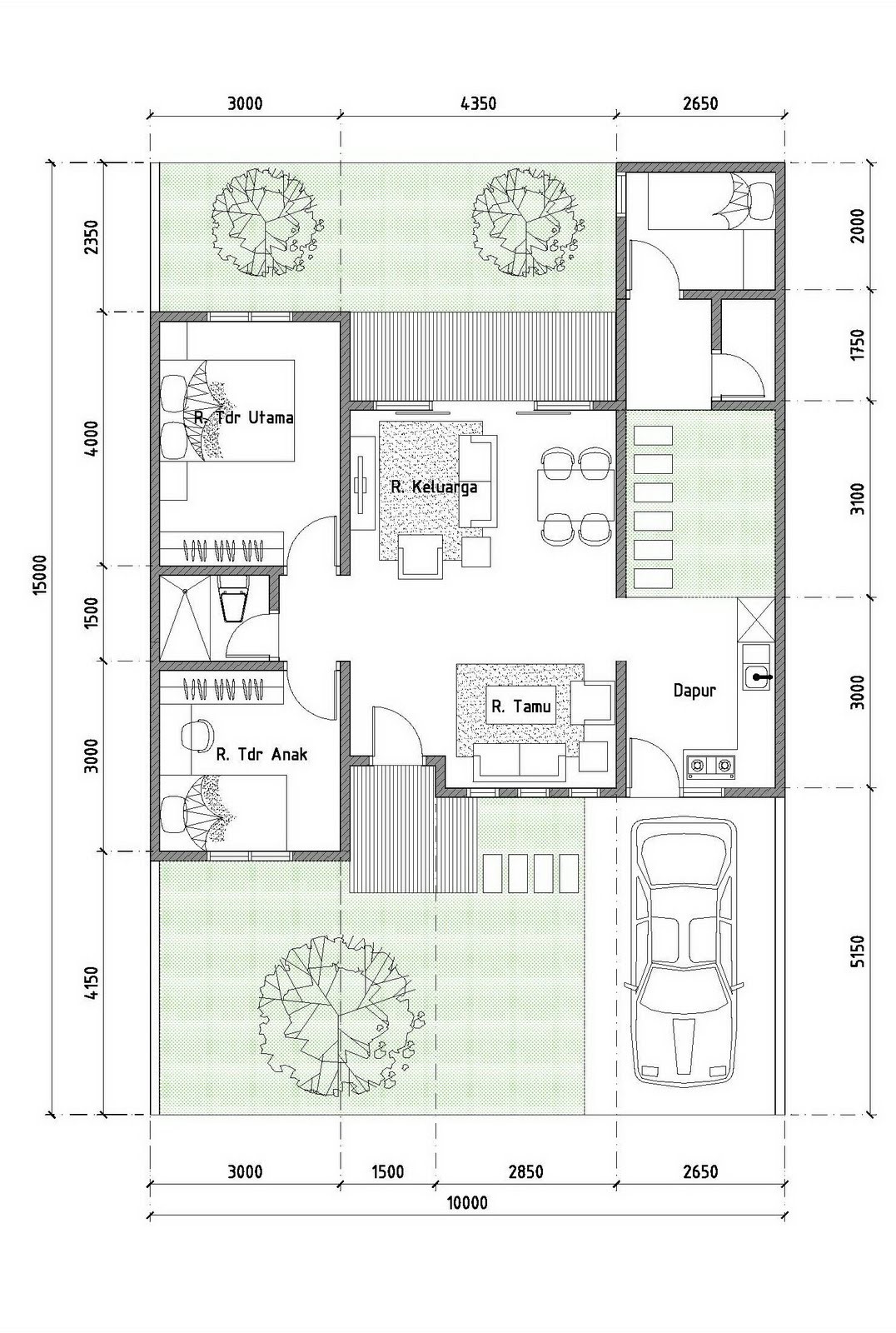 Tipe Rumah Ukuran 8x15 Meter Persegi Desain Rumah Minimalis