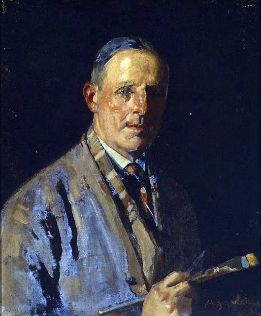 Henry Bromilow Harrison , H.B. Harrison, Self Portrait, Harry Harrison, Portraits of Painters, Meg Morrison, Fine arts, Portraits of painters blog, Paintings of H.B. Harrison, Painter H.B. Harrison