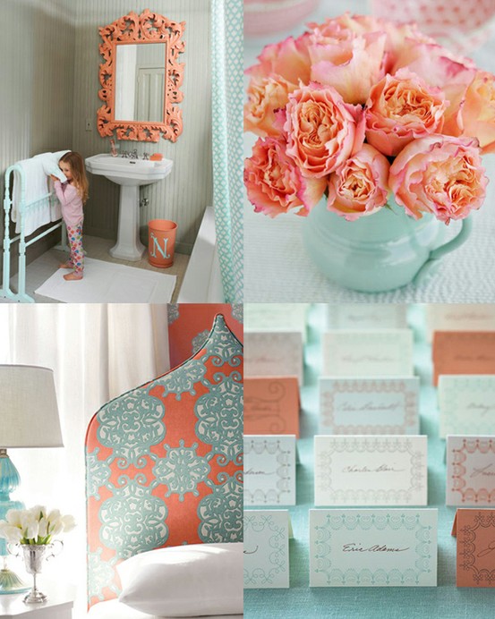 totally digging the coral teal color combination right now i think