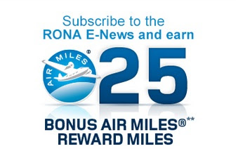 Rona Free 25 Bonus Air Miles When You Sign Up For Newsletter