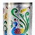 Nancy Ladliâ¢ Set of 6 Stain Less Steel Glass Indian Hand Made Meena Work Peacock Design Silver Color Diwali Christmas Wedding Tumbler Gift Set Item (Silver) नैन्सी लाडली „of of 6 सेट कम स्टील ग्लास भारतीय हाथ से निर्मित मीना वर्क मोर डिजाइन सिल्वर कलर दिवाली क्रिसमस वेडिंग टम्बलर गिफ्ट सेट आइटम (सिल्वर)  