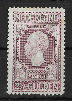 NETHERLANDS 1913 2 1/2 Gld Dark Violet NVPH #99