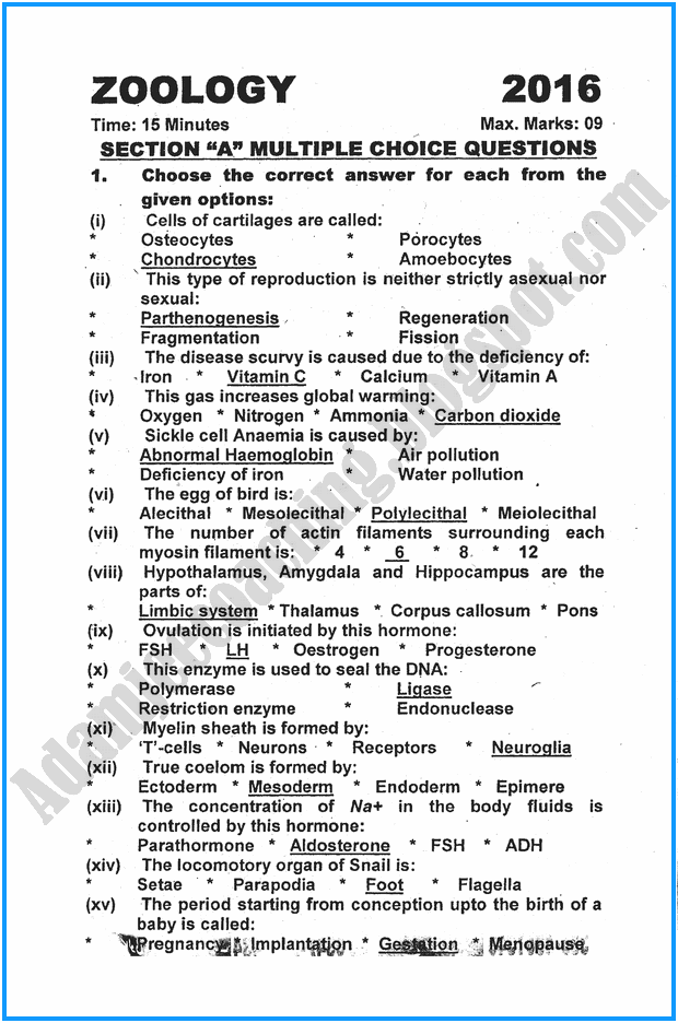 xii-zoology-past-year-paper-2016