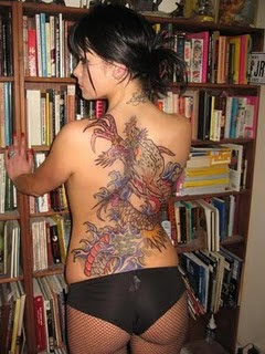 sexy girl tattoo dragon japan