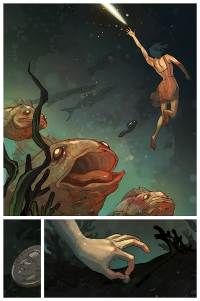 teetering bulb illustrations on still dottie