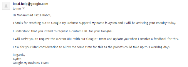 Google Plus email confirmation
