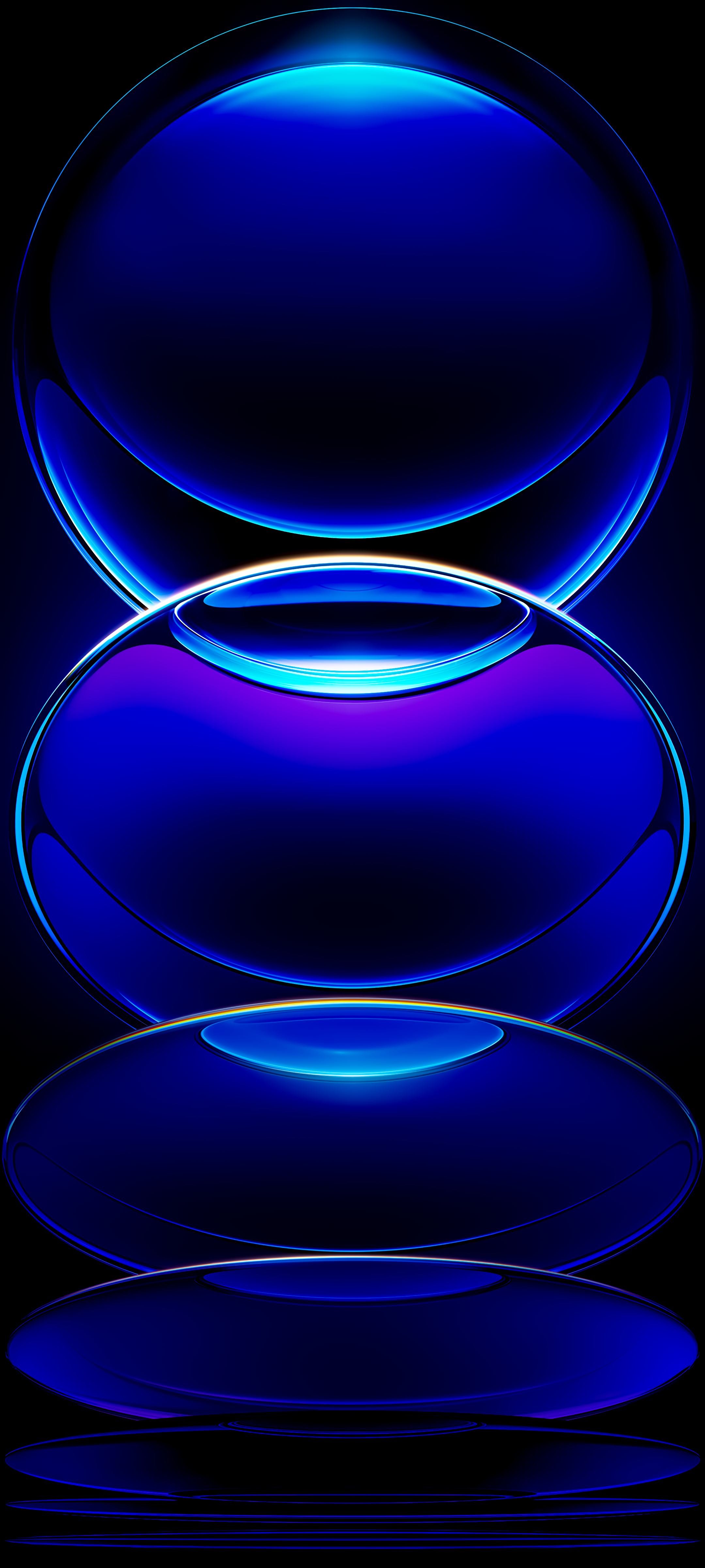 Blue Lighting Bubble HD Wallpaper For Mobile