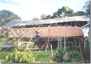 35 Freewind, Bay of Islands, ready for the finish coat