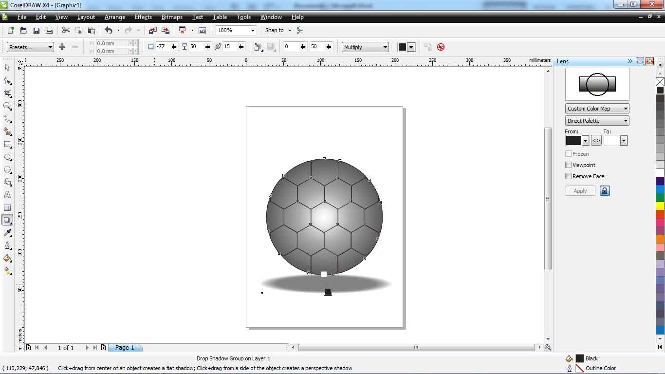 Demikian cara Membuat Bola 3D Dengan CorelDraw X4 , selanjutnya ...