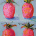 Pink Pineapples, Contemporary Still Life Paintings by Arizona Artist Amy Whitehouse