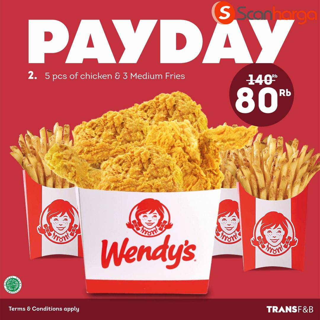 WENDY’S Promo PAYDAY – Harga Special Serba Rp 80.000 Per Paket