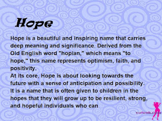 meaning of the name "Hope"