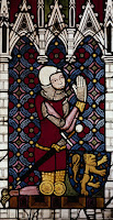Picture of medieval knight in prayer