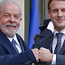 Presidente da França recebe Lula em Paris com cerimônia