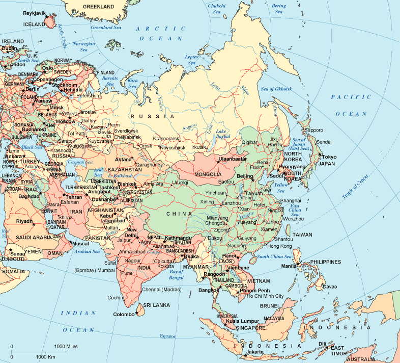 blank map of asian countries. asian countries, lank map