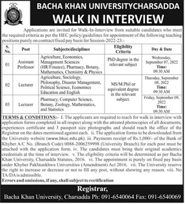 Bacha Khan University Jobs 2022 – Today Jobs 2022 Bacha Khan University Jobs 2022 – Today Jobs 2022 Bacha Khan University Jobs 2022 in Pakistan - Jobs ministry of science and technology jobs 2022 uet