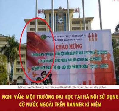  BANNER CỔ ĐỘNG NGÀY  QĐND VIỆT NAM 22/12 XUẤT HIỆN CỜ, LÍNH TRUNG QUỐC ??