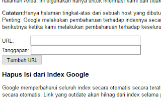 submit url ke google