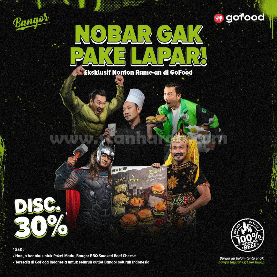 Promo BURGER BANGOR Paket NOBAR GOFOOD DISKON 30%