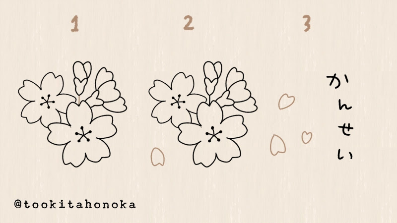 簡単な桜のイラストのかわいい描き方 4月の春の花 手書き ボールペン 手帳用 How To Draw Easy Cherryblossoms 遠北ほのかのイラストサイト 簡単な桜のイラストのかわいい描き方 4月の春の花 手書き ボールペン 手帳用 How To Draw Easy Cherryblossoms 遠北ほのかのイラストサイト