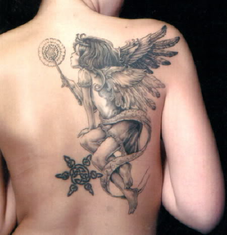 male angel tattoo. Angel Tattoo Designs
