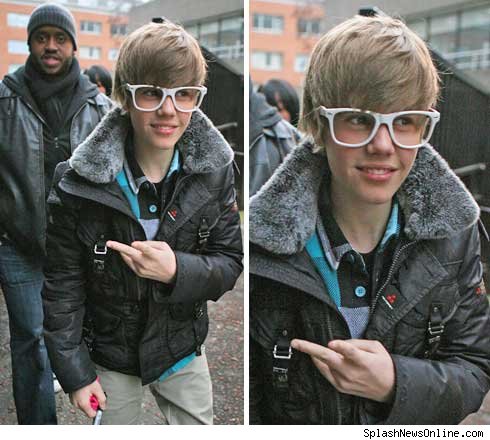 pics of justin bieber with glasses. justin bieber hater pics.