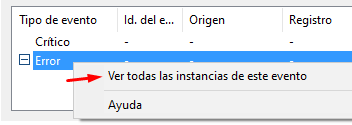 Ver todas las instancias de este evento