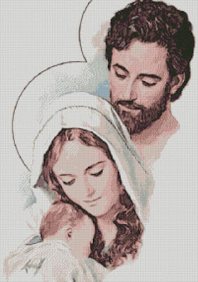 holy family catholic cross stitch