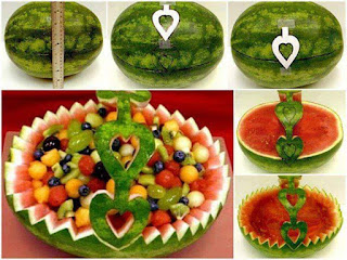 fruit carving with watermelon