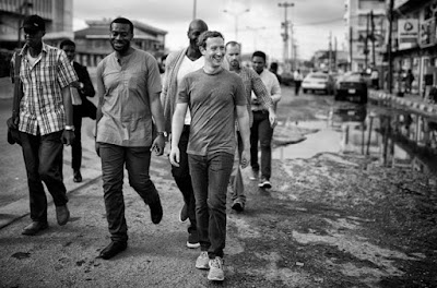 Mark Zukerberg Visit To Nigeria In Monochrome