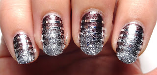 Silver Glitter Nails