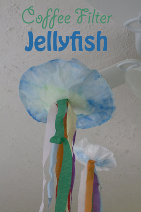 Make Your Own Simple Colorful Coffee Filter Jellyfish Craft - Life with