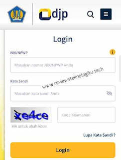 verifikasi nik untuk npwp di djp online