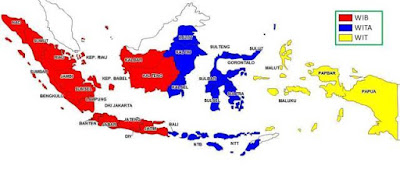 Negara Indonesia merupakan salah satu negara yang berada di benua Asia Tenggara Pembagian Waktu di Indonesia (WIB, WIT, dan WITA)