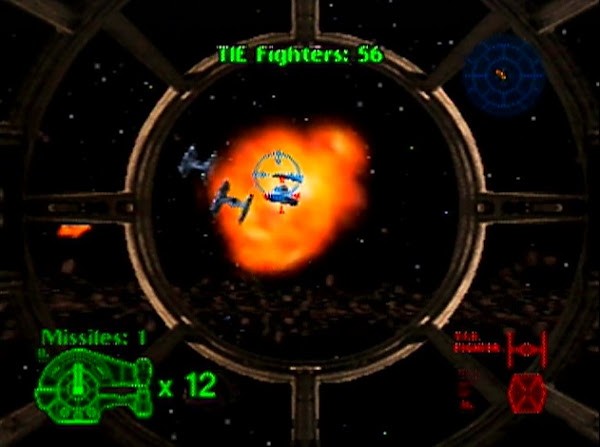 Star Wars: Shadows of the Empire Nintendo 64 Asteroid Belt Tie Fighter Explosion