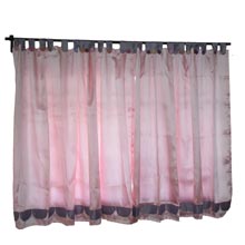 Buy Pink Satin Button Window Curtains in Port Harcourt Nigeria