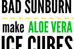 HOW TO TREAT A BAD SUNBURN – MAKE ALOE VERA ICE CUBES