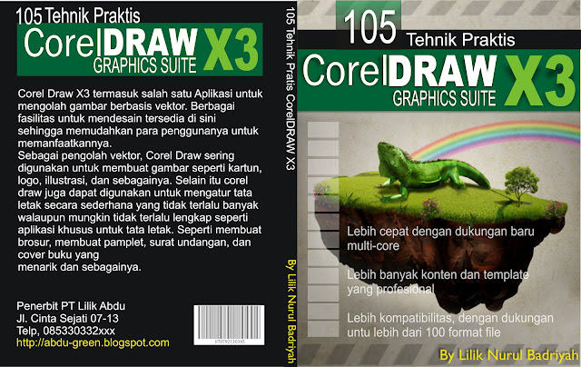 Contoh Buat Sampul Menggunakan CorelDRAW Graphics Suite X5