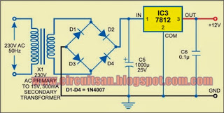 Power-on Reminder with LED Lamp Circuit Diagram 1