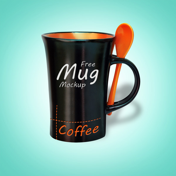 Download Packaging Mockup PSD Terbaru Gratis - Free Black Mug Mockup PSD