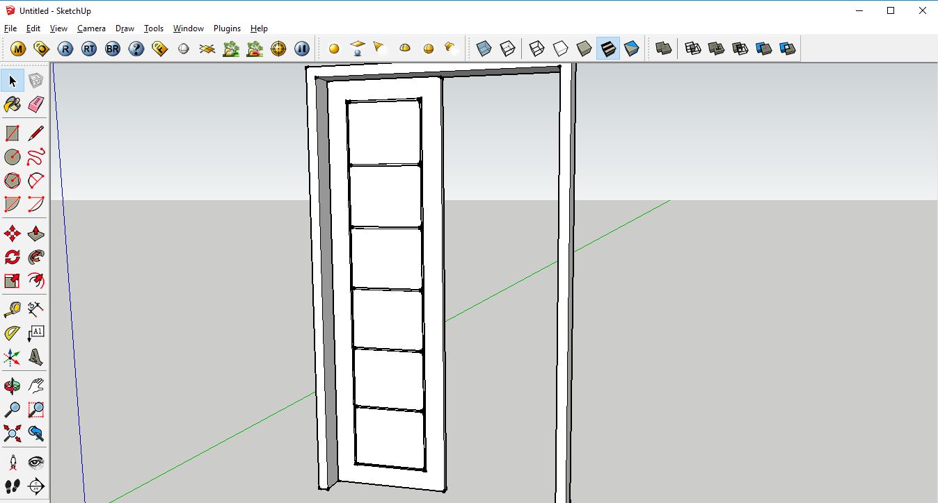 Cara membuat Pintu  2 Daun menggunakan Sketchup Belajar 