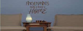 Fingerprints make a house a home wall decal