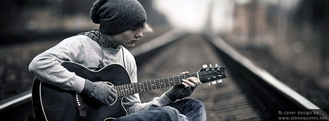 high qulity facebook covers alone boy with guitar