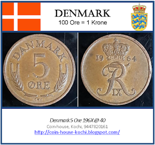 Denmark 5 Ore 196X @ 40