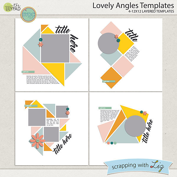 Digital Scrapbook Templates by Scrapping with Liz