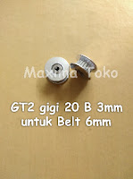 Timing Pulley GT2 Idler Gigi 20 Teeth Bore 3mm 2GT 20T Belt Tension
