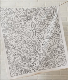 Baby Blanket with Flower Doodles