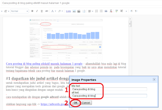 Cara posting di blog