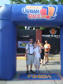 the great urban race finish line, picture, chicago, tired